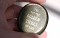 The "Golden Ticket" Engraved Natural Stone Desktop Decor - Inspirational Office Gift